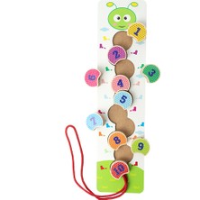 Baby Toys Montessori Tırtıl Ipe Dizme Oyunu