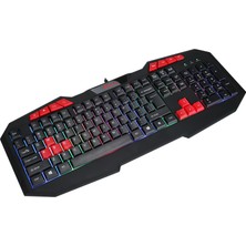 Canpay Oyunlar Için Tasarlanmış Renkli LED Rgb Aydınlatmalı Profesyonel Gaming Mouse ve Klavye Oyuncu Seti