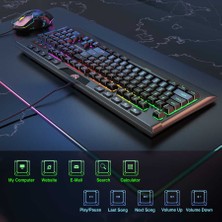 Canpay Savaş Alanına Hazır Taktiksel Klavye ve Hızlı Dpı Mouse Rgb LED Gaming Oyuncu Klavye ve Mouse Seti