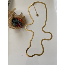 Hiddenglows Italyan Yassı Kolye 60 cm (Gold)