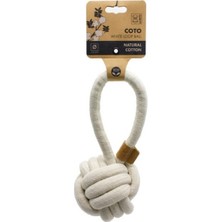 M-Pets Coto Whıte Loop Ball 11 cm Çekmeli Örgü Top Oyuncak