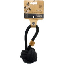 M-Pets Coto Black Loop Ball 8 cm Çekmeli Örgü Top Oyuncak