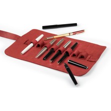 Londo Hakiki Deri Rulo Kalemlik Kırmızı