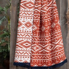 Sarev Etno Taba Tek Kişilik Pamuklu Battaniye 160*220 cm