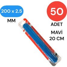 Tek-İş Plastik Kablo Bağı Klipsi Cırt Kelepçe 200 mm x 2.5 mm Mavi 50 Adet