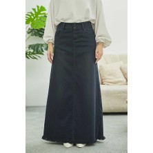 Neways 2252-DENIM Püsküllü  Etek Indigo