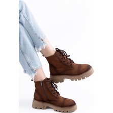 Stilbagshoes Tiara Kalın Taban Deri Kadın Bot 1670 Tarçın