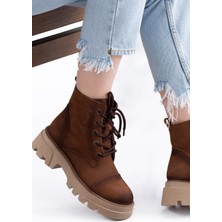 Stilbagshoes Tiara Kalın Taban Deri Kadın Bot 1670 Tarçın