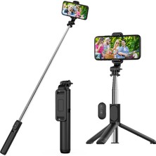 Megamus Selfie Çubuğu Tripod, Kablosuz Uzaktan Kumandalı Genişletilebilir 100CM Selfie Çubuğu