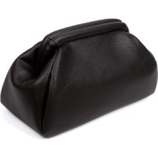 Bahels Kadın Trend Siyah Deri Clutch Portföy Çanta
