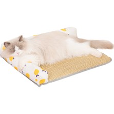 Pet Mat Soğutma Yatağı - Altın Limon Rengi - Xl (70*55CM) (Yurt Dışından)