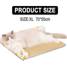 Pet Mat Soğutma Yatağı - Altın Limon Rengi - Xl (70*55CM) (Yurt Dışından)