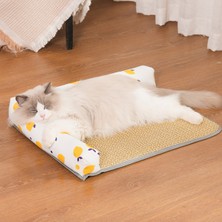 Pet Mat Soğutma Yatağı - Altın Limon Rengi - Xl (70*55CM) (Yurt Dışından)