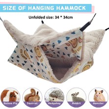 1 Adet Hamster Hamak-Ayçiçeği-Büyük Boy 34*34 (Yurt Dışından)