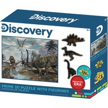 Prime 3D - Dinozor Bataklığı 100 Parça Puzzle ve Figür Set 15546