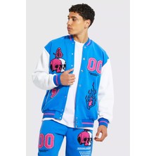 NewLaker Unisex Oversize 77 Worlwide Bomber Kolej Ceket