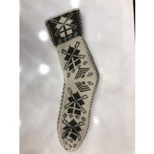 Teknoo Kışlık Kilim Motifli Sıcak Tutan Örgü Yün Ünisex Çorap 37