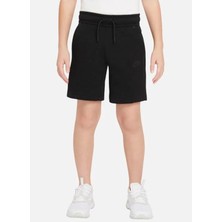 Nike Çocuk Siyah - Gri - Gümüş Şort DA0826-010 B Nsw Tch Flc Short