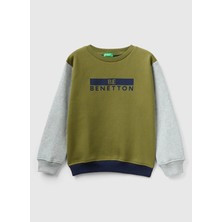 Benetton Erkek Bej Sweatshırt 3EB5C10EJ