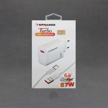 Sprange Xiaomi 12 5g USB Type-C 67W Uyumlu Hızlı Şarj Cihazı