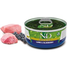 N&d Prime Kuzu Etli&yaban Mersinli Yetişkin Kedi Konserve 70GR x 12 Adet