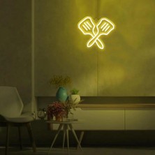 Sanec Çift Spatula Neon LED Tabela Dekoratif Aydınlatma