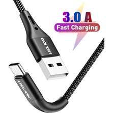 Sourcingasia 3A USB C Tipi Kablo Tel Samsung S20 S10 Artı Xiaomi MI11 Cep Telefonu Hızlı Şarj USB C Kablosu C Tipi Şarj Kabloları (Yurt Dışından)