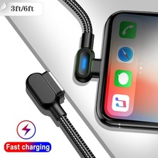 Sourcingasia 90 Derece Mikro USB Kablosu 1m 2m Hızlı Şarj Veri Senkronizasyonu USB Şarj Aleti Kablosu Samsung Xiaomi Huawei Htc Lg Android Telefon Kabloları (Yurt Dışından)