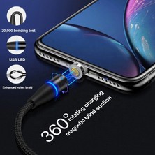 Sourcingasia 3A Manyetik Kablo Hızlı Şarj 3.0 Mikro USB Şarj Cihazı C Tipi Hızlı Şarj iPhone 7 Xs/samsung S8 Mıknatıs Telefon Veri Kabloları (Yurt Dışından)