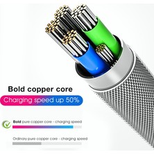 Sourcingasia Cep Telefonu Şarj Kabloları LED Işık Kablosu Mikro USB C Tipi Şarj Cihazı Samsung Poco Huawei Xiaomi iPhone Şarj Kablosu Kablosu (Yurt Dışından)