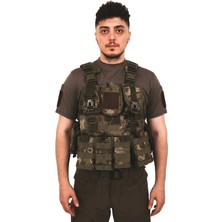 Kordak Kamuflaj Haki Kordon Airsoft Yeleği - Demonte Vest Taktik Yelek