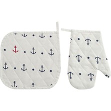 Menderes Home Cotton Collection Döşemelik Tutacak+Eldiven Nile