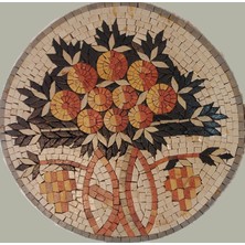 İbla Mosaic Ibla Mozaık Masa Suya ve Sıcağa Dayanıklı Doğal Taş Mermeri