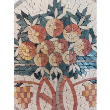 İbla Mosaic Ibla Mozaık Masa Suya ve Sıcağa Dayanıklı Doğal Taş Mermeri