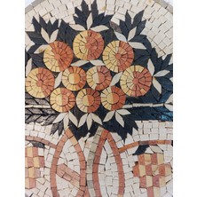 İbla Mosaic Ibla Mozaık Masa Suya ve Sıcağa Dayanıklı Doğal Taş Mermeri