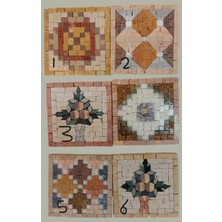 İbla Mosaic Ibla Mozaık Masa Suya ve Sıcaklığa Dayanıklı Doğal Taş Mermeri (3 Tane Seçiniz)