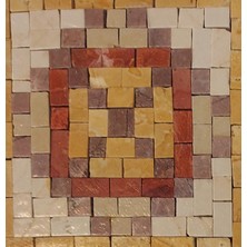 İbla Mosaic Ibla Mozaık Masa Suya ve Sıcaklığa Dayanıklı Doğal Taş Mermeri (3 Tane Seçiniz)