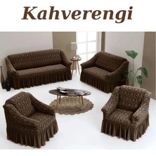 Kanway Jakarlı 3+2+1+1 Koltuk Takımı Örtüsü. Lastikli, Esnek, Yıkanabilir Koltuk, Kanepe, Çekyat Kılıfı