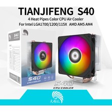 Eart S40 Kule Tipi Rgb Fan Amd-Intel Işlemci Soğutucu