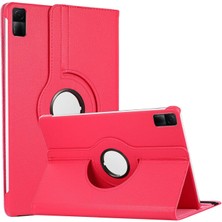 Microsonic Xiaomi Redmi Pad Se Kılıf 360 Dönerli Stand Deri Koyu Pembe