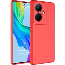 Microsonic Vivo V29 Lite 5g Kılıf Groovy Soft Kırmızı