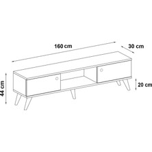 Ankara Mobilya Wood Atlantik Çam 160 cm  Tv Ünitesi