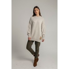 SiFu Tekstil Over Sıze Yarım Balıkçı Yaka, Rahat Spor Giyim Triko Kazak