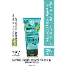 Yves Rocher Yağlı Saçlar Için (PURE DETOX) Arındırıcı 2si1 Arada Peeling Ve Maske - Vegan-200 ml