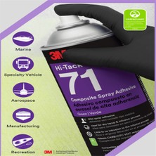 3M ™ Hi-Tack 71 Kompozit Sprey Yapıştırıcı, Yeşil - 500 ml