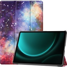 Shin-Wo Samsung Galaxy Tab S9 Fe Plus Folio Kılıf Çok Açılı Standlı Ince Hafif Koruyucu Kapak (Yurt Dışından)