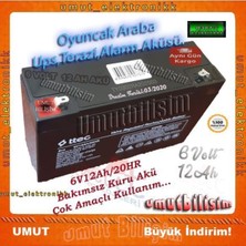 Ttec 6 Volt 12 Amper Jeep,motor,oyuncak Araç Araba Aküsü 6V 12AH Kuru Akü 6V12 *şarj Ediniz*