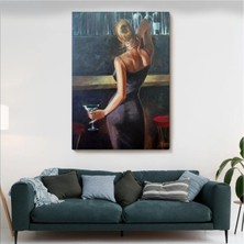 Canvasum Barda Içki Içen Sarı Saçlı Kadın Kanvas Tablo AR030292