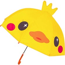 Dzc Kuzenler Avm Ördek Karakterli Figürlü Kız Erkek Çocuk Şemsiye Hediyelik Ufak Boy Üç Boyutlu