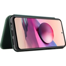 4U Sky Otomatik Emilen Stant Karbon Fiber Doku Xiaomi Için Deri Kabuk Kapağı Not 10 4g/redmi Not 10S/POCO M5S 4g-Green (Yurt Dışından)